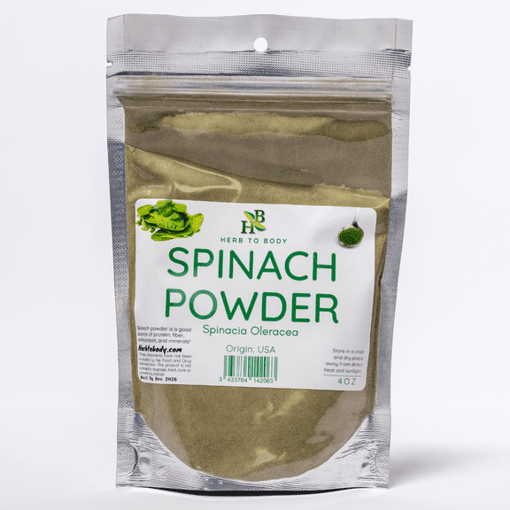 Herb To Body Spinach Powder | Spinacia Oleracea | Wildcrafted | 4oz