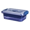 Pen + Gear Latchmate Plastic Storage Box, 3.4 qt, Blue