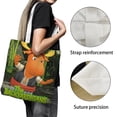 thumbnail image 3 of The Backyardigans Bolso de tela con estampado de lienzo para mujer, bolsa de compras reutilizable y estética, con cremallera interior, regalo para mujer,40*45cm., 3 of 6