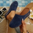 thumbnail image 2 of Tauxra Sandales Compensées à Bout Fermé pour Femmes, Sandales Décontractées à Enfiler pour Femmes avec Semelle Intérieure Coussinée et Semelle Extérieure Durable, Chaussures Polyvalentes de Couleur Unie pour le Quotidien, 2 of 9