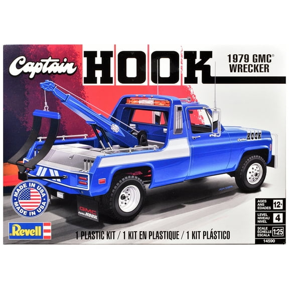 Level 4 1979 GMC Wrecker Tow Truck "Captain Hook" 1/25 Scale Model by Revell