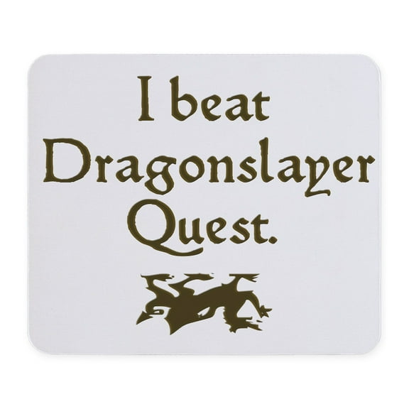 CafePress - I Beat Dragonslayer Quest Mousepad - Non-slip Rubber Mousepad, Gaming Mouse Pad