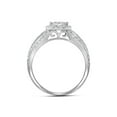 thumbnail image 2 of 14kt White Gold Round Diamond Double Halo Bridal Wedding Ring Band Set 1 Cttw, 2 of 3