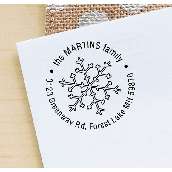 Custom Family Round Address Stamp Self Inking Personalized Logo Stamp Gifts Idea