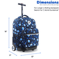 thumbnail image 7 of J World Girls Sunrise 18" Rolling Backpack for School and Travel, Night Bloom, 7 of 7