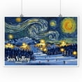 thumbnail image 2 of Sun Valley, Idaho, Ski Resort with Mountain, Starry Night (12x18 Wall Art Poster, Room Decor), 2 of 3