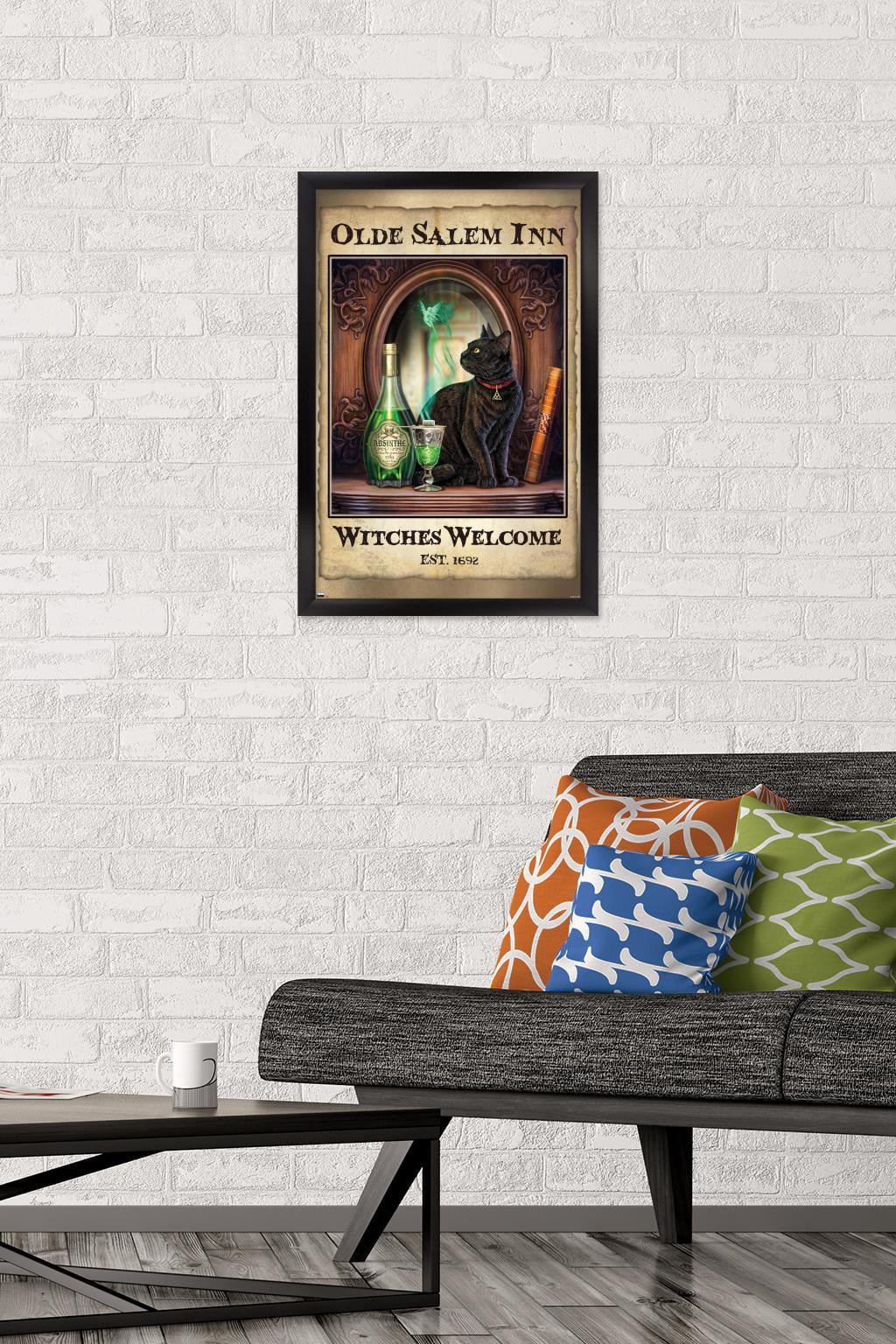 Lisa Parker - Absinthe Witches Welcome Wall Poster, 14.725" x 22.375", Framed