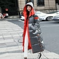 thumbnail image 5 of Tejiojio Coats Women's Winter Fashion Glossy Long Over-The-Knee Hooded Thick Padded Jacket Coat, 5 of 5