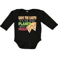 thumbnail image 3 of Inktastic Save the Earth. Its the Only Planet with Pizza. Boys or Girls Long Sleeve Baby Bodysuit, 3 of 5