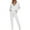 White, variant on purcolt Women's Sweatsuits 2 Piece Outfits Casual Long Sleeve Full Zip up Oversized Sweatshirt and Baggy Joggers Pants Tracksuit Lounge Sets with Pockets