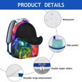 thumbnail image 4 of Rainbow Gradient Backpack Artistic Pop Art and Colorful Abstract Pattern School Bag Stylish Fashion Students Bag, 4 of 6