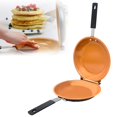 thumbnail image 2 of Double Poêle le Maker – Cuivre Antiadhésif en Céramique Facile à Retourner pour Crêpes Omelette Frittata Maker & Plus!, 2 of 9