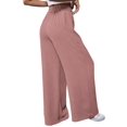 thumbnail image 2 of TANBOM Women's Wide Leg High Waist Drawstring Elastic Casual Pants Pink L, 2 of 5