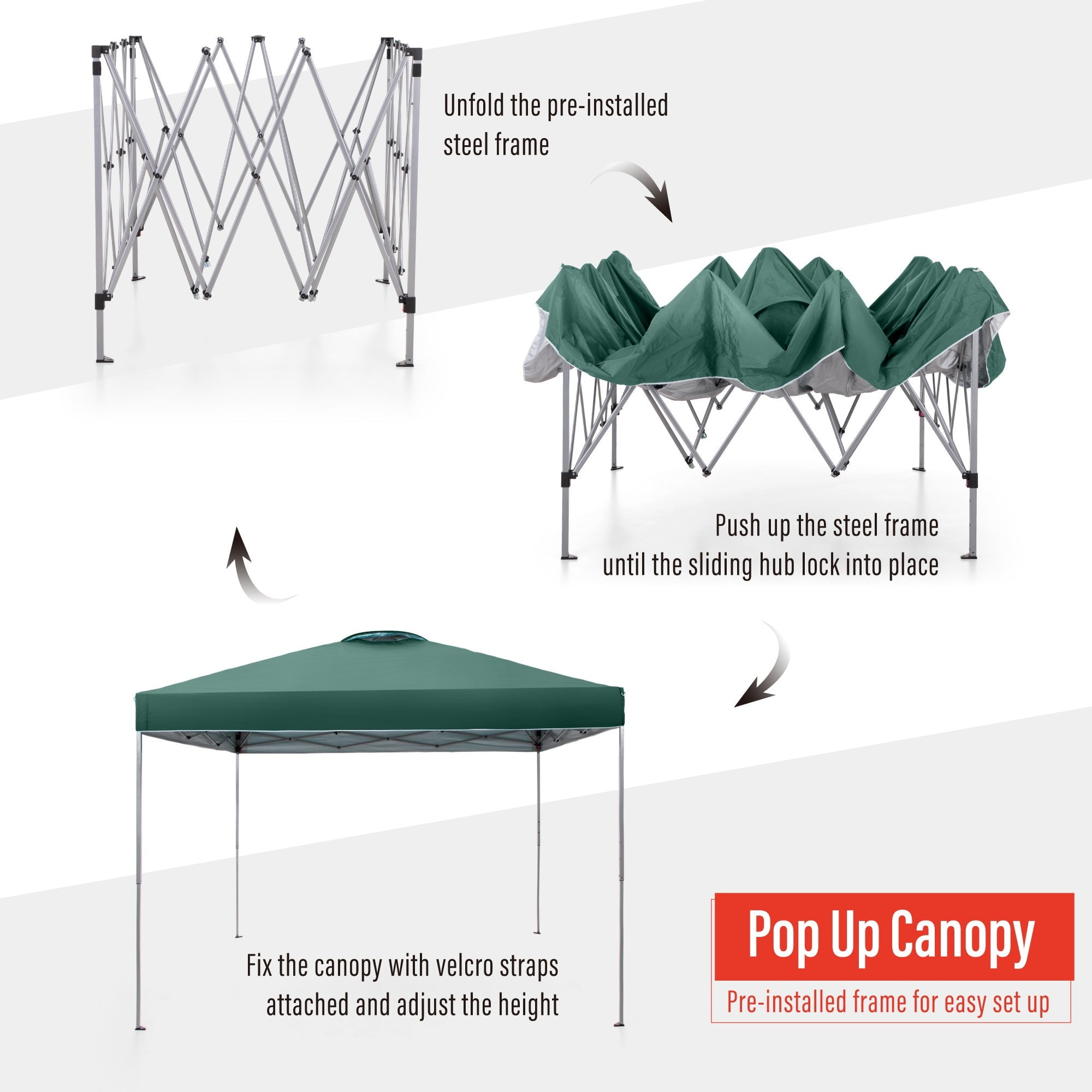 Sophia & William Blue 10x10ft Outdoor Gazebo Instant Pop Up Canopy Ten –  sophia-william-us