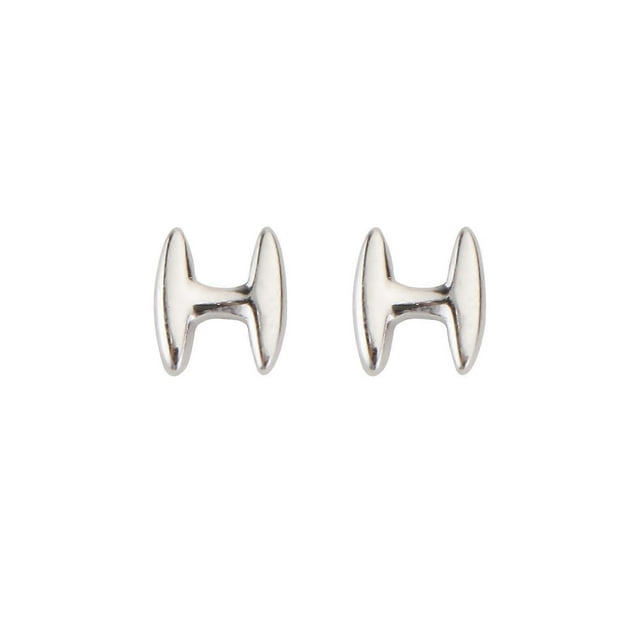 English Letter Earrings Chic Ear Jewelry for 1Pair Silver Earrings