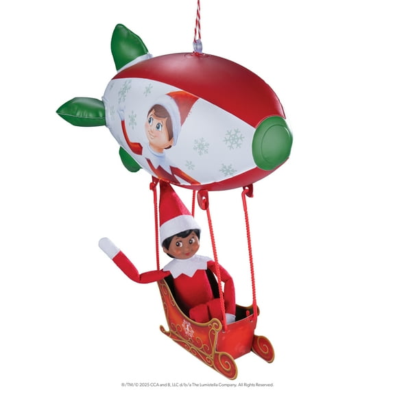 The Elf on the Shelf Polar Props Peppermint Blimp Ride – 20th Anniversary Scout Elf Accessory (Scout Elf Not Included)