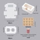 thumbnail image 3 of 20 cajas para cupcakes de 6,26 x 3,54 x 2,99 pulgadas, blancas, para repostería, con 2 soportes insertados, ventana, aptas para alimentos, con pegatinas y cordones., 3 of 6