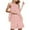 Pink, variant on Women Summer Clothing Set,Casual Summer Outfits,Solid-color Contrast Stitch Cotton 2-Piece Set Sleeveless Tunic & Loose Pocket Shorts Breathable Cotton & Linen Vacation Tracksuit