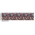thumbnail image 2 of Flower Upholstery Fabric by the Yard, Doodle Style Colorful Floral Design with Dark Toned Background with Scattered Dots, Decorative Fabric for DIY and Home Accents, Multicolor by Ambesonne, 2 of 4