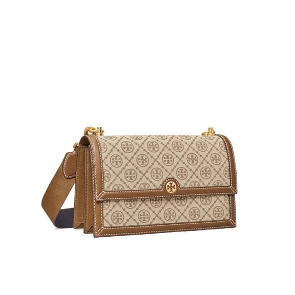 Tory Burch T Monogram Shoulder Bag - Hazelnut