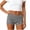 Black, variant on Striped Mini Shorts Womens Fold Over Stretchy Mid Waist Yoga Summer Lounge Micro Bottoms Rollover Shorts (2XL, Khaki)