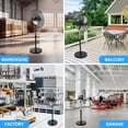 thumbnail image 7 of Avobird 20'' Industrial Oscillating Pedestal Fan, 3-Speed & 90° Tilt Height Adjustment Standing Fan for Bedroom/Offices/Workshop, Max 3600 CFM(Black), 7 of 7