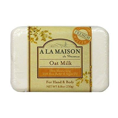 - a la maison solid bar soap, oat milk, 8.8 ounce
