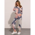 thumbnail image 3 of DARING DIVA Women's 2 Piece Tie Dye Hoodie Drawstring Sports Outfit XL Pink Black, 3 of 7