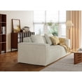 thumbnail image 6 of 118-inch modular sofa can be converted into an oversized sofa bed Free conversion sofa set flexible configuration, soft corduroy cloud velvet fabric Three-person combination with footrest -white, 6 of 8
