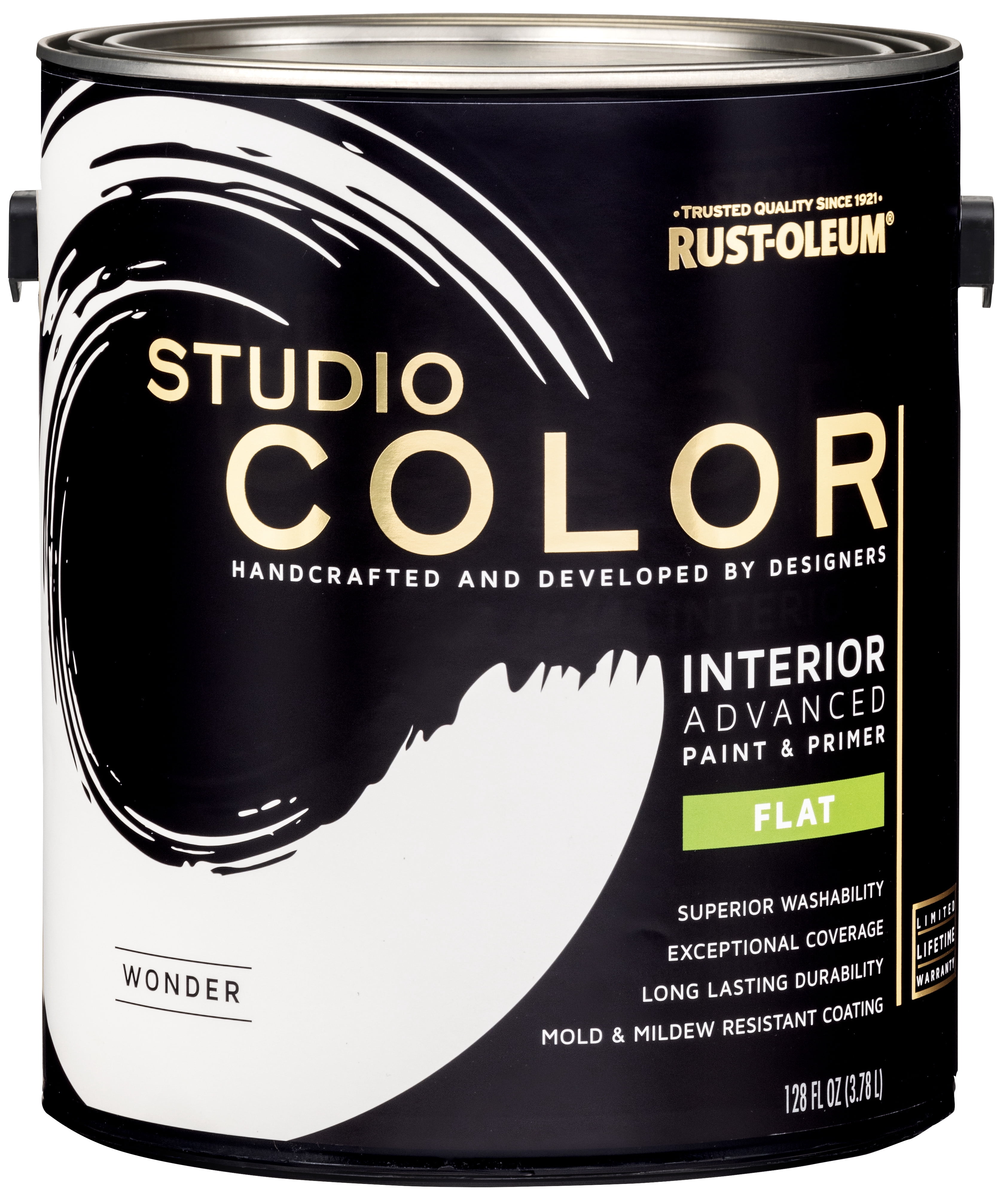 Wonder, Rust-Oleum Studio Color Interior Paint + Primer, Flat Finish, Gallon