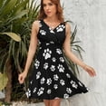 thumbnail image 7 of Paws Pattern Sleeveless Dress Women Summer Evening Dresses Ladies Sundress, 7 of 7