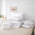 thumbnail image 6 of Erosebridal Purple Bow 7 Pieces Bedding Comforter Set For Bowtie Girl,Bowknot Full Bedding Set,Dreamy Princess Style Bows,Reversible, 6 of 7