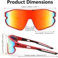 thumbnail image 6 of FEISEDY Unisex Youth Sunglasses, Teens Baseball Tennis Sunglasses, UV400 Sports Boys Girls Cycling Shades B4064, 6 of 15