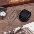 thumbnail image 2 of 1pc Imitation Leather Watch Pouch Watch Pocket Protector Holder with Iron Chain 440mm, 2 of 9