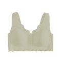 thumbnail image 4 of Gymayou Women Front Closure Seamless Minimizer Bra for Large Bust Padded Wireless Gathered Beauty Back Lingerie ront Snap Comfort Underwear Green S, 4 of 4