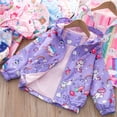 thumbnail image 4 of WIBACKER Kids Toddler Girls Zipper Outdoor Coat Lined Lightweight Windproof Jacket with Hood - Unicorn, 4 of 15