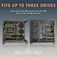 thumbnail image 2 of Gabinete para PC KEDIERS K4 ATX con 4 ventiladores y Type-C, doble vidrio, 2 of 6