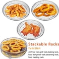 thumbnail image 3 of 8-Inch 3-Layers Air Fryer Rack Stackable Grid Grilling Rack Stainless Steel Round Rack fWV2466, 3 of 5
