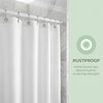 thumbnail image 2 of Unique Bargains Waterproof Geometry Shower Curtain Set with 12 Hooks White 71"W x 71"L, 2 of 7