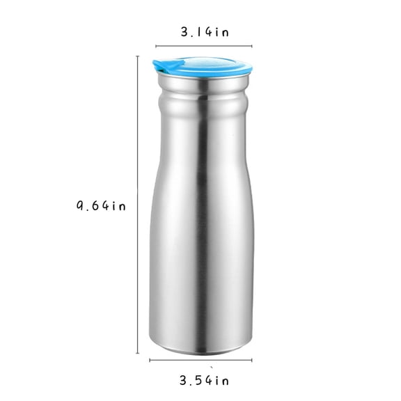 HCBY Stainless Steel Water Pitcher with Lid, 1L Refrigerator Cold Water Jug for Iced Tea, Juice & Infused Water, BPA-Free, Easy Clean, Wide Spout with Filter, Rust Resistant (Silver,9.64"x3.54")