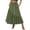 #0065-Green, variant on Women's Maxi Skirts Elastic Waist Tiered Ruffle Hem Skirts Casual Errands Lightweight Soft Fabric Loose Style Long Skirts Gift