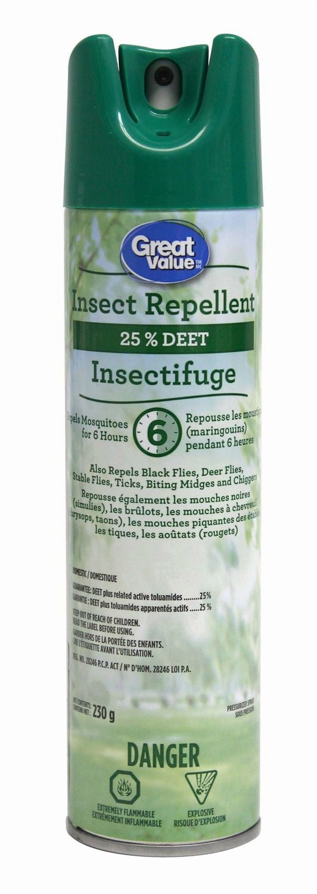 Great Value 25% Deet Insect Repellent, 230 g