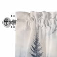 thumbnail image 5 of Bedroom Curtains 63 Inches length, Mountain Peak Window Treatment Curtain Drapes, Forest Tree Scene Watercolor Style Rod Pocket Curtain Panels for Living Room Kitchen, 42"x63", 2 Panels, 5 of 8