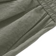 thumbnail image 6 of SeCaotees Men’s Capri Casual Pants, Elastic Waist Relaxed Fit Lightweight Breathable Cropped Bottoms with Hand Pockets for Summer Daily Wear Army Green,L, 6 of 10