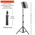 thumbnail image 1 of Adjustable Tablet Stand for Desk, Heavy Duty Metal Phone Holder for   , Foldable Desktop Mount with Weighted Base for Recording Live Stream, 1 of 6