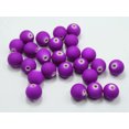 thumbnail image 3 of U8MO 100 Matte Neon Purple Color Acrylic Round Beads 10mm(3/8") Rubber Tone, 3 of 4