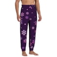 thumbnail image 4 of Kdxio Purple Snow Flakes Pattern Joggers,Sweatpants for Men with Pockets-XX-Large, 4 of 5