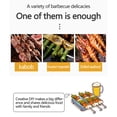 thumbnail image 5 of Bxaolu 10-Piece Cloth Bag Grilled Skewers – Stainless Steel Large Flat BBQ Skewers for Outdoor Grilling, Lamb Skewers, 5 of 9