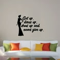 thumbnail image 2 of Get Up, Dress Up, Show Up And Never Give Up - Closet Quotes Woman Silhouette Elegant Closet Vinyl Wall Art Decal Sticker Home Closet Area Dressing Room Dressing Area Wardrobe Cabinet Size (18x20 inch), 2 of 3