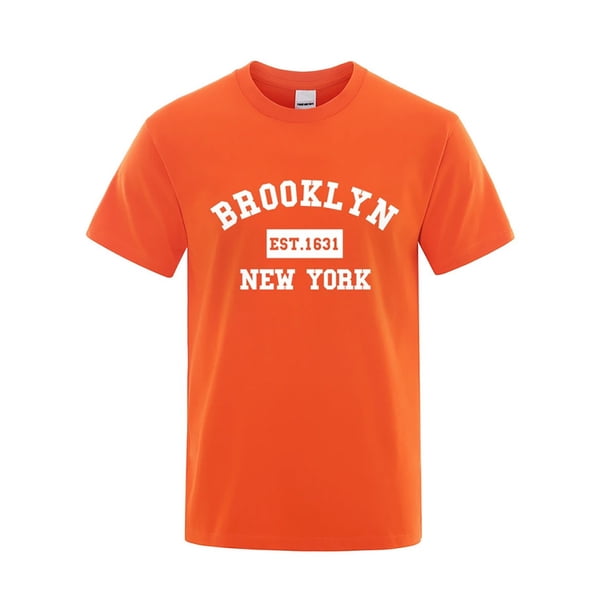 2025 Camiseta de hombre con estampado de letras de Nueva York - Corte holgado, tejido transpirable, informal de verano - XS-XXXL